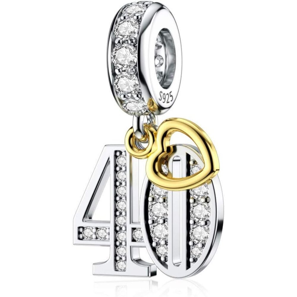 Birthday Number 21st 30th 40th 50th Celebration Letter Charm For Bracelets Prese